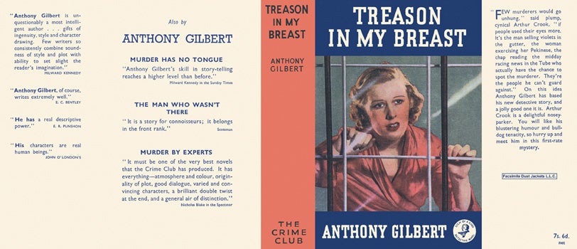 Item #27352 Treason in My Breast. Anthony Gilbert