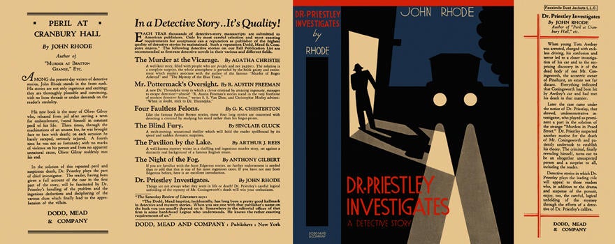 Item #2737 Dr. Priestley Investigates. John Rhode