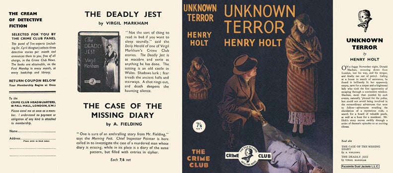 Item #27373 Unknown Terror. Henry Holt
