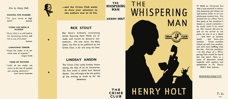 Item #27375 Whispering Man, The. Henry Holt.