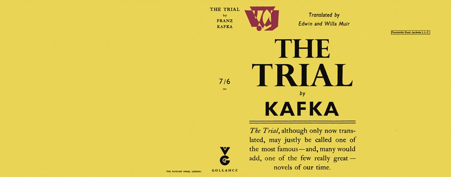 Item #27383 Trial, The. Franz Kafka