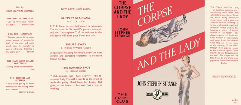 Item #27417 Corpse and the Lady, The. John Stephen Strange.