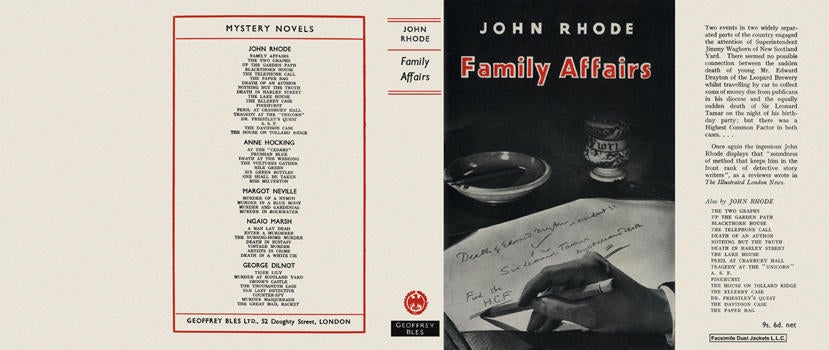 Item #2743 Family Affairs. John Rhode