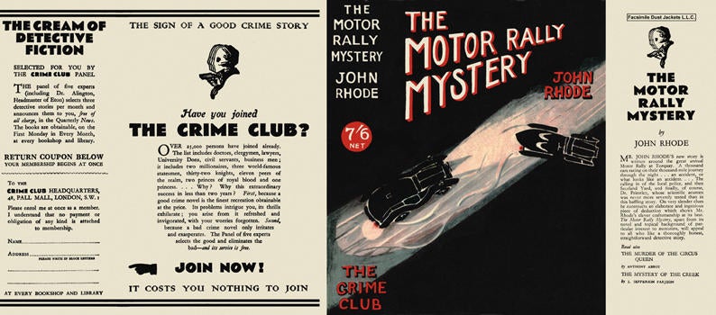 Item #2761 Motor Rally Mystery, The. John Rhode.