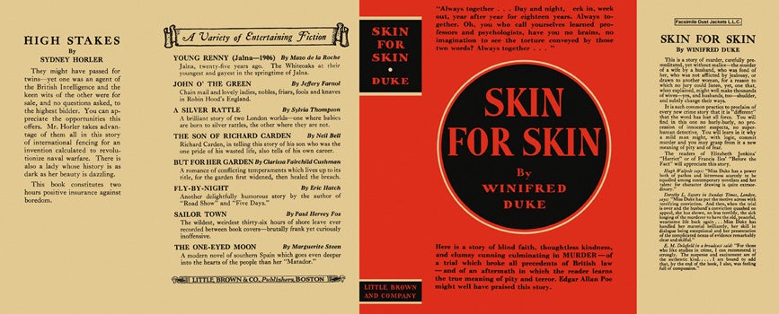 Item #27783 Skin for Skin. Winifred Duke.