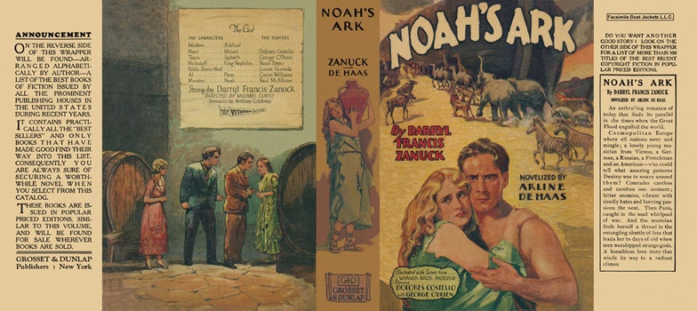 Item #27800 Noah's Ark. Darryl Francis Zanuck, Arline De Haas.