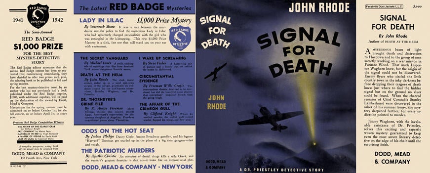 Item #2786 Signal for Death. John Rhode