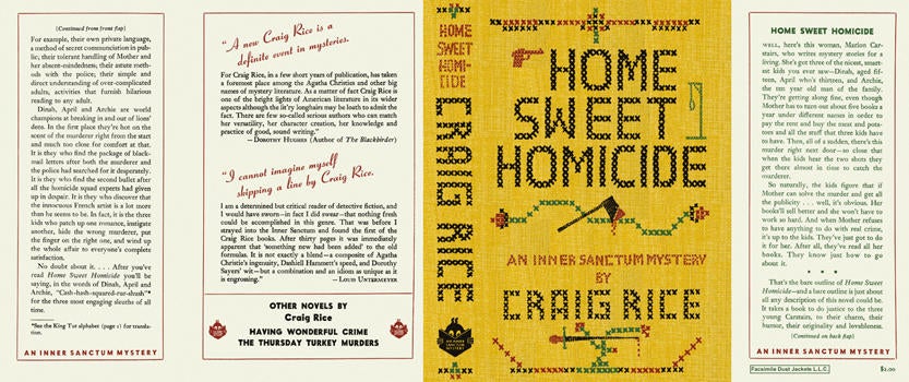Item #2800 Home Sweet Homicide. Craig Rice