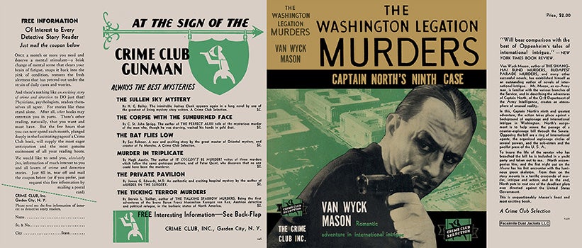 Item #28052 Washington Legation Murders, The. Van Wyck Mason