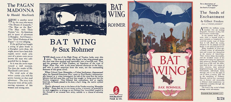Item #2832 Bat Wing. Sax Rohmer