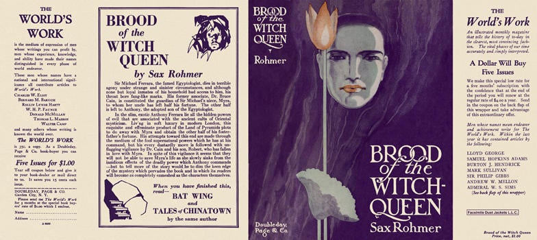 Item #2836 Brood of the Witch Queen. Sax Rohmer