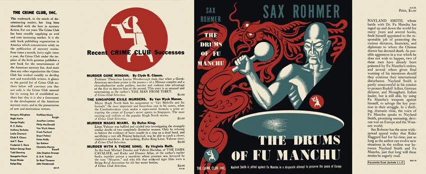 Item #2843 Drums of Fu Manchu, The. Sax Rohmer.
