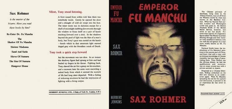 Item #2844 Emperor Fu Manchu. Sax Rohmer