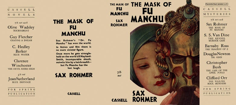 Item #2861 Mask of Fu Manchu, The. Sax Rohmer