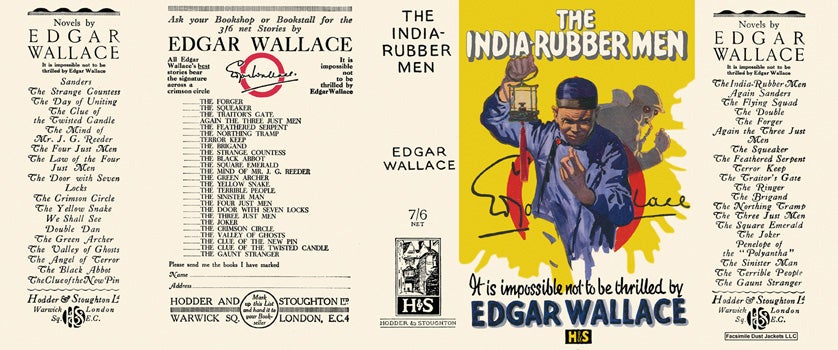 Item #28673 India-Rubber Men, The. Edgar Wallace.