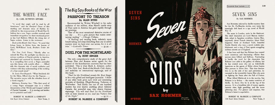 Item #2871 Seven Sins. Sax Rohmer