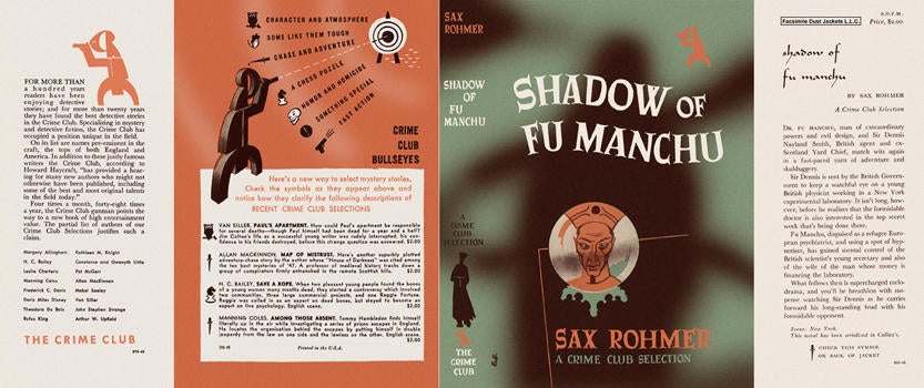Item #2872 Shadow of Fu Manchu. Sax Rohmer