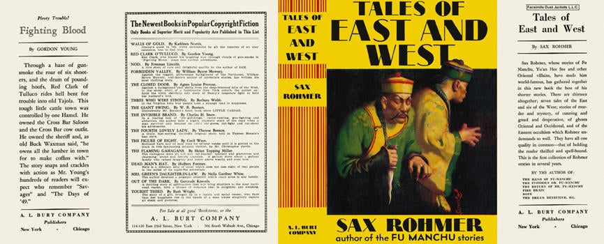 Item #2877 Tales of East and West. Sax Rohmer