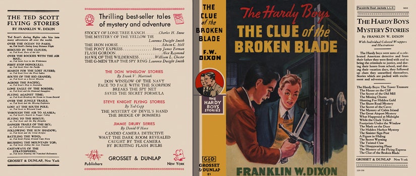 Item #28842 Hardy Boys #21: Clue of the Broken Blade, The. Franklin W. Dixon