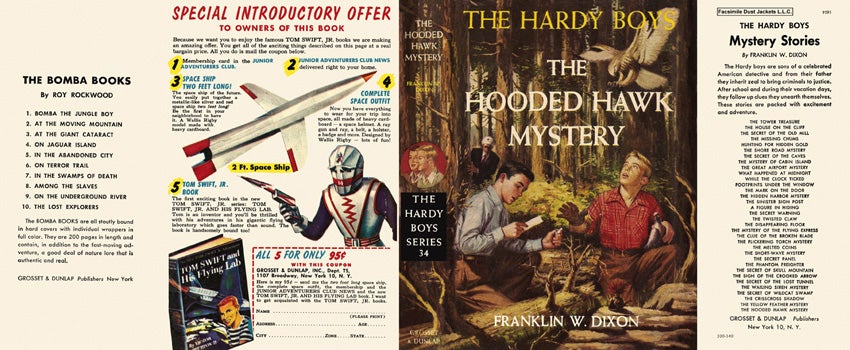 Item #28855 Hardy Boys #34: Hooded Hawk Mystery, The. Franklin W. Dixon