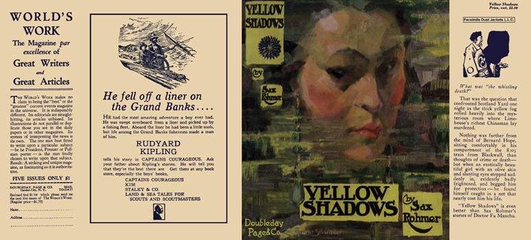 Item #2886 Yellow Shadows. Sax Rohmer