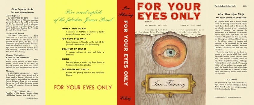 Item #28873 For Your Eyes Only. Ian Fleming.