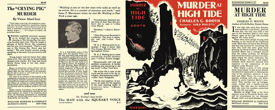 Item #289 Murder at High Tide. Charles G. Booth.