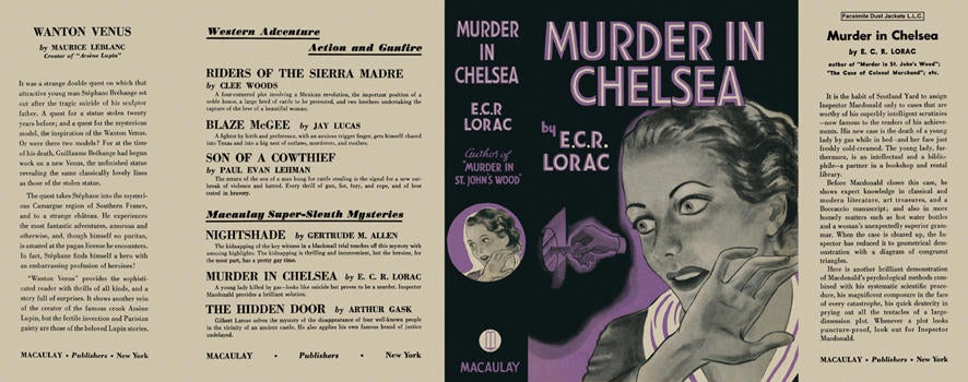 Item #28944 Murder in Chelsea. E. C. R. Lorac