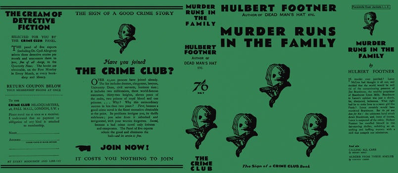 Item #28967 Murder Runs in the Family. Hulbert Footner