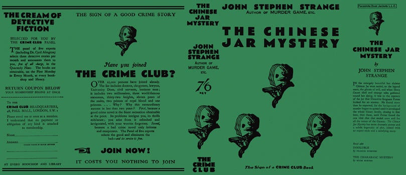 Item #28991 Chinese Jar Mystery, The. John Stephen Strange.