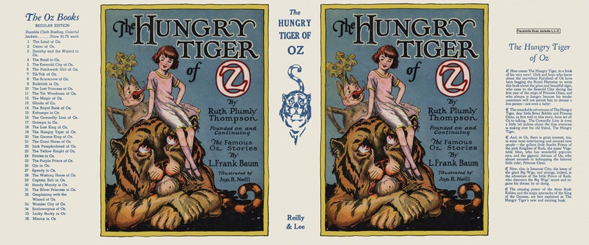 Item #29086 Hungry Tiger of Oz, The. Ruth Plumly Thompson, John R. Neill
