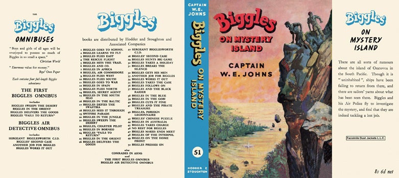 Item #29117 Biggles on Mystery Island. Captain W. E. Johns.