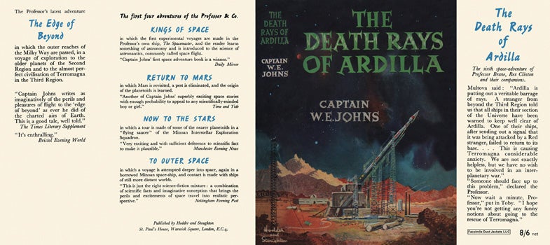 Item #29126 Death Rays of Ardilla, The. Captain W. E. Johns