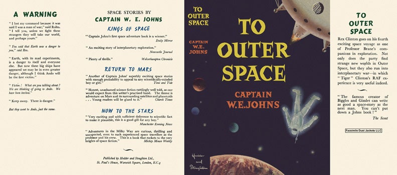 Item #29142 To Outer Space. Captain W. E. Johns