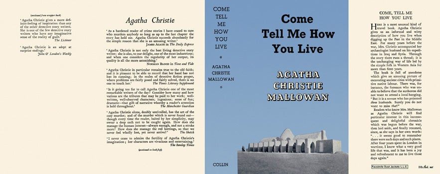 Item #29155 Come, Tell Me How You Live. Agatha Christie Mallowan