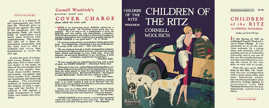 Item #29189 Children of the Ritz. Cornell Woolrich.