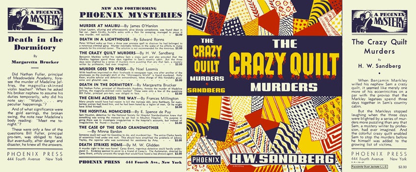 Item #2920 Crazy Quilt Murders, The. H. W. Sandberg
