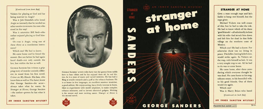 Item #2921 Stranger at Home. George Sanders.