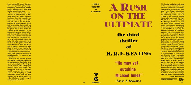 Item #29247 Rush on the Ultimate, A. H. R. F. Keating.