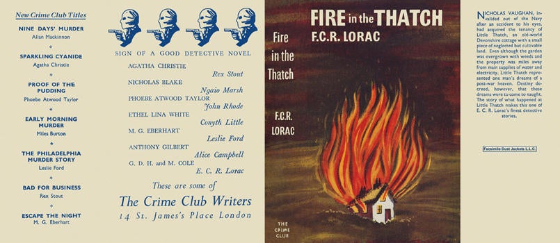 Item #29280 Fire in the Thatch. E. C. R. Lorac.