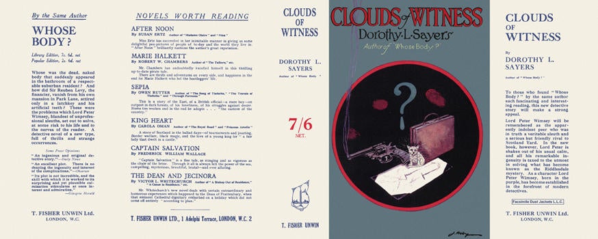 Item #2930 Clouds of Witness. Dorothy L. Sayers