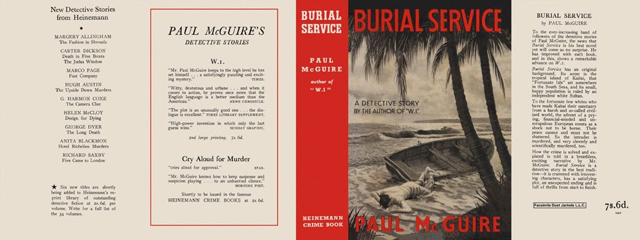 Item #29310 Burial Service. Paul McGuire.