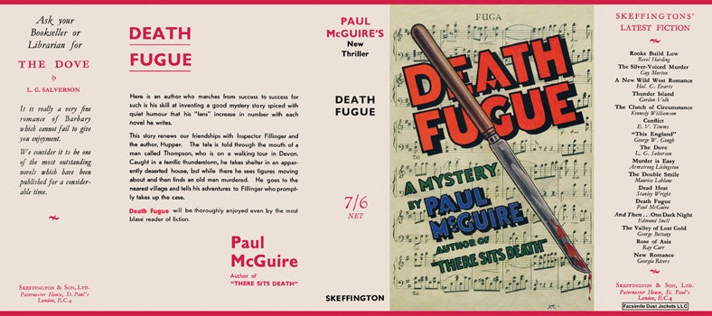 Item #29312 Death Fugue. Paul McGuire.