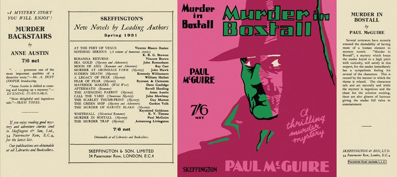 Item #29314 Murder in Bostall. Paul McGuire