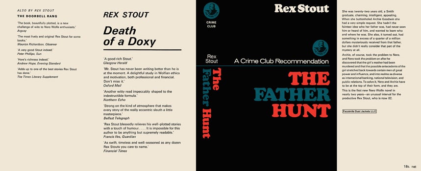 Item #29410 Father Hunt, The. Rex Stout