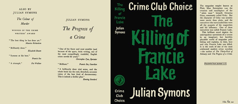 Item #29416 Killing of Francie Lake, The. Julian Symons