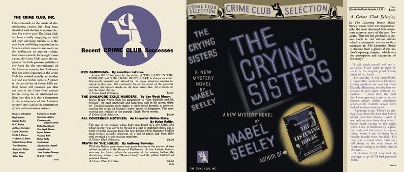 Item #2949 Crying Sisters, The. Mabel Seeley