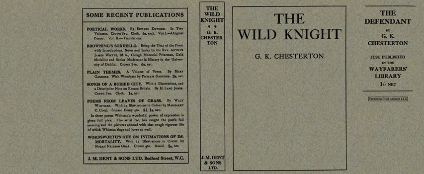 Item #29613 Wild Knight, The. G. K. Chesterton