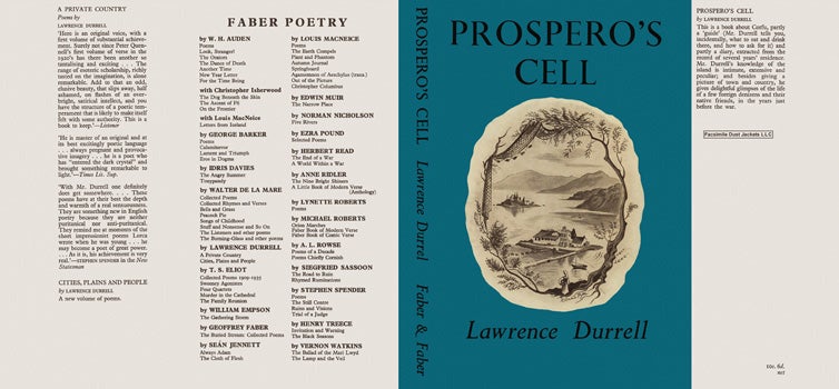 Item #29659 Prospero's Cell. Lawrence Durrell.