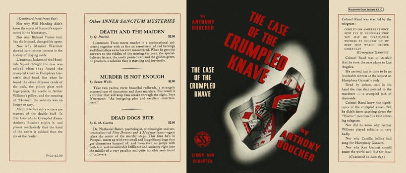 Item #297 Case of the Crumpled Knave, The. Anthony Boucher